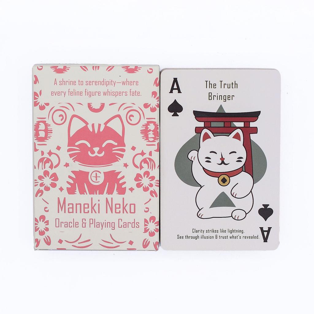 6x Fortune Cats Playing & Oracle Cards- Maneki Neko Deck
