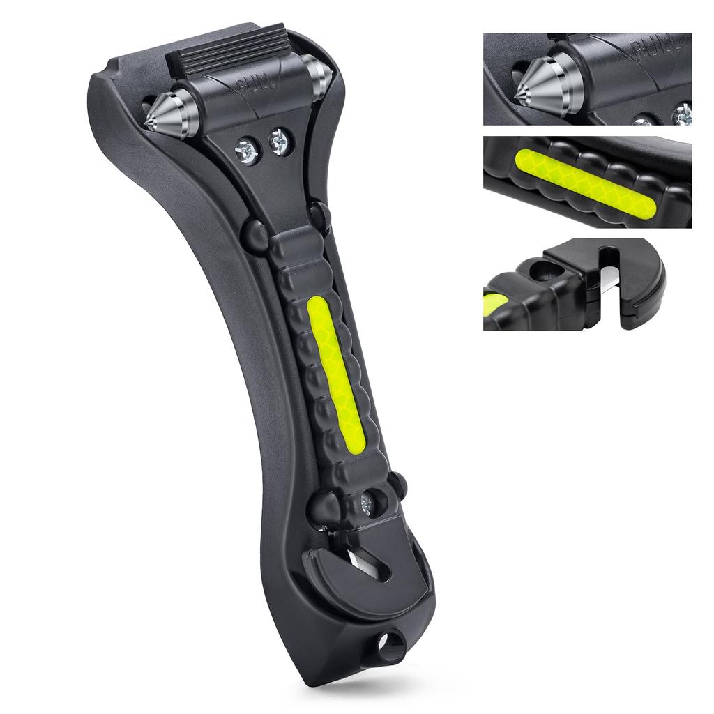 THINKWORK Car Window Breaker, Glass Breaker, Window Glass Breaker Seat Belt Cutter, 2 In