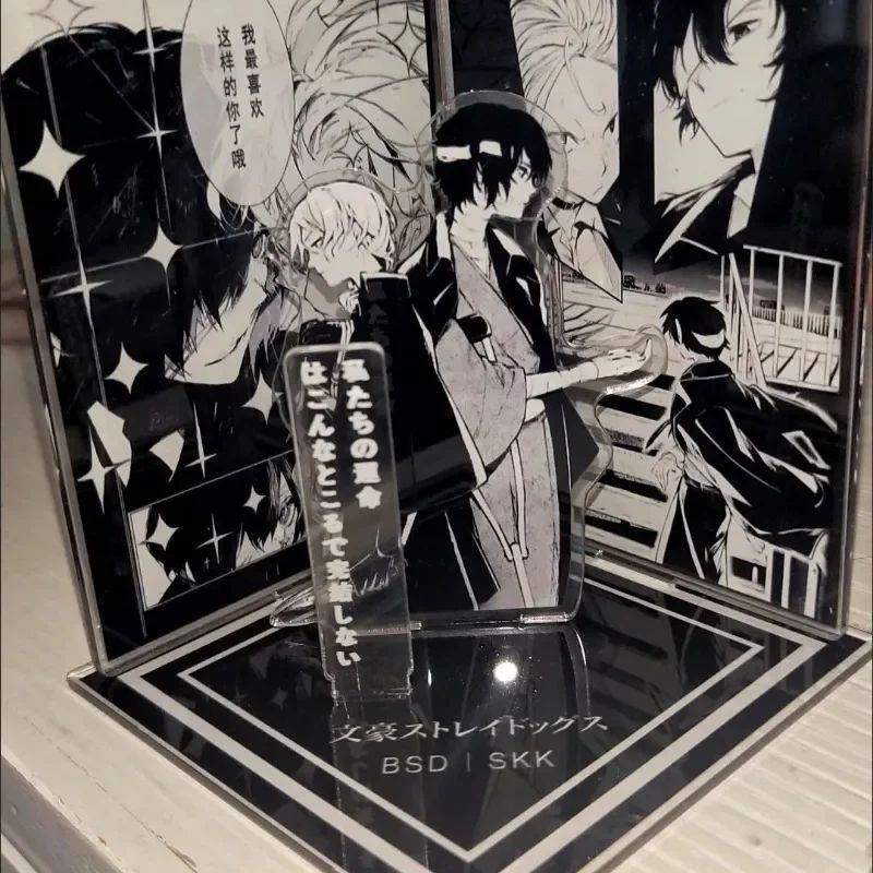Аниме Действие Игрушка Bungo Stray Dogs Фигурки Сцена Комбинация Предметы интерьера Дадзай Осаму Накахара Чуя Акрил