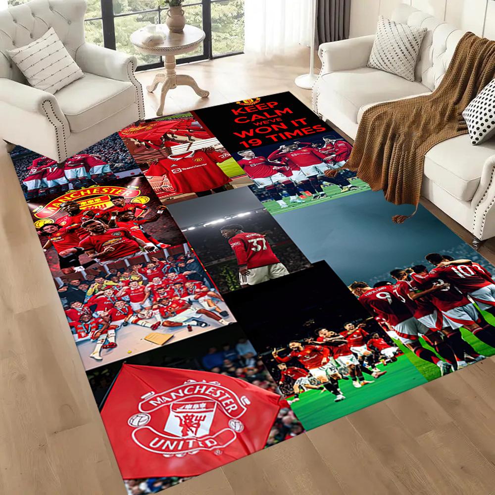Manchester Floor Mat Design For Dining Room Living Rooms Game Room Kitchen Antislip Carpet Office Home Decor Perfect Gift For Friends Family