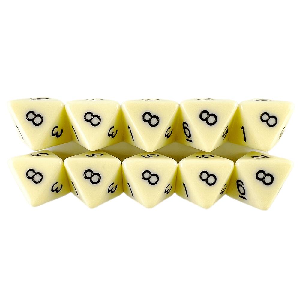DND Dice 10pcs Multi-sided Game Dice Opaque Die for DND Role Playing Board Game - 8 Sided Dice