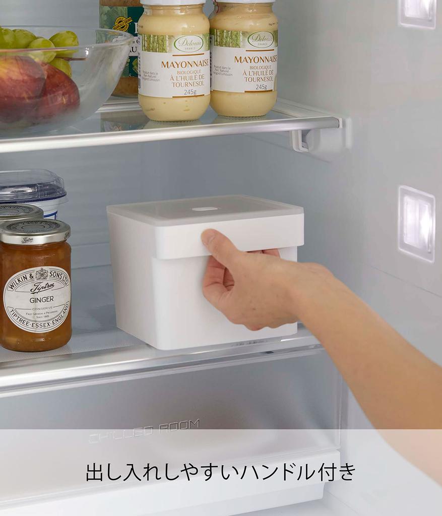 Упаковка для хранения мисо Yamazaki Jitsugyo с герметичной башней для пищевых продуктов xx с пузырьками 7737 (Ямадзаки) ручка, контейнер, белый, прибл.. Ш13,6 Г15,1 В11см,