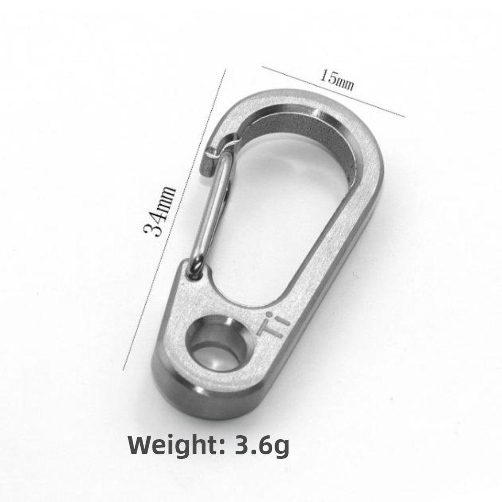 Portable EDC Outdoor Tool 2 Styles Titanium Buckle Key Ring New Titanium Alloy Keychain