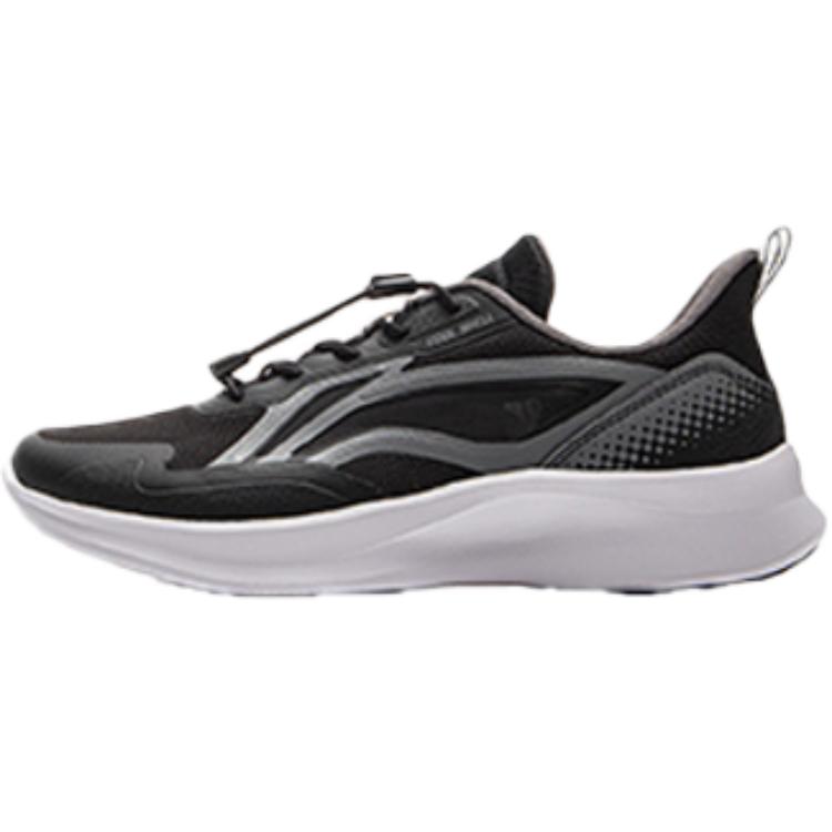 Li Ning Kids Sports Lifestyle Series Comfortable Shock Absorbing Durable Low Top Casual Shoes Kids Casual Shoes Black Shadow-Gray YKCV228-1