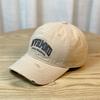 New Spring/Summer Breathable Distressed Soft-Top Slimming Baseball Cap for Women, Fashionable Versatile Casual Washed Vintage Duckbill Cap
