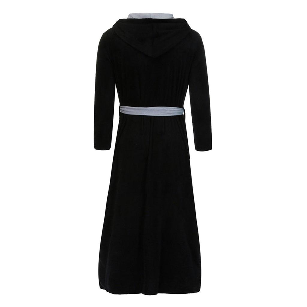 Men's Winter Plush Lengthened Shawl Bathrobe Home Clothes Long Sleeved Robe Coat