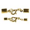 Jewelry Clasp - RAYHER - Gold Lobster Clasp - For 2mm and 4mm Ribbons - Box of 2 Pieces - Mixed