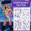 1/4/6/8/16 Piece Temporary Tattoo Stickers Anime Stage Performance Makeup Face Stickers Role Playing Props From Different Angles