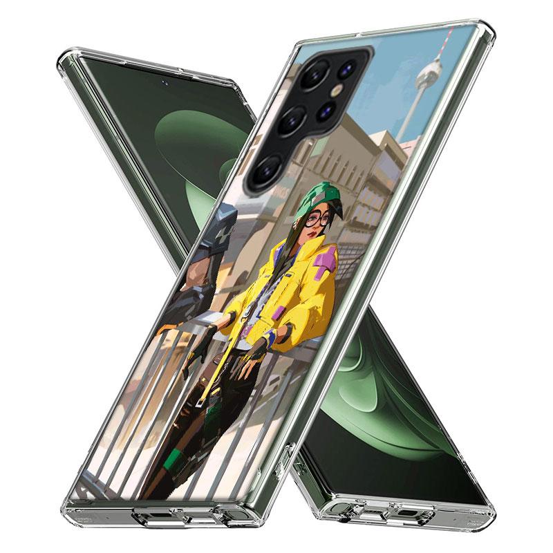 Чехол для телефона Valorant Killjoy Capa для Samsung S26 Ultra S25 Edge Galaxy S23 S21 S20 S24 FE S22 S10 Plus Прозрачная ТПУ оболочка Coq