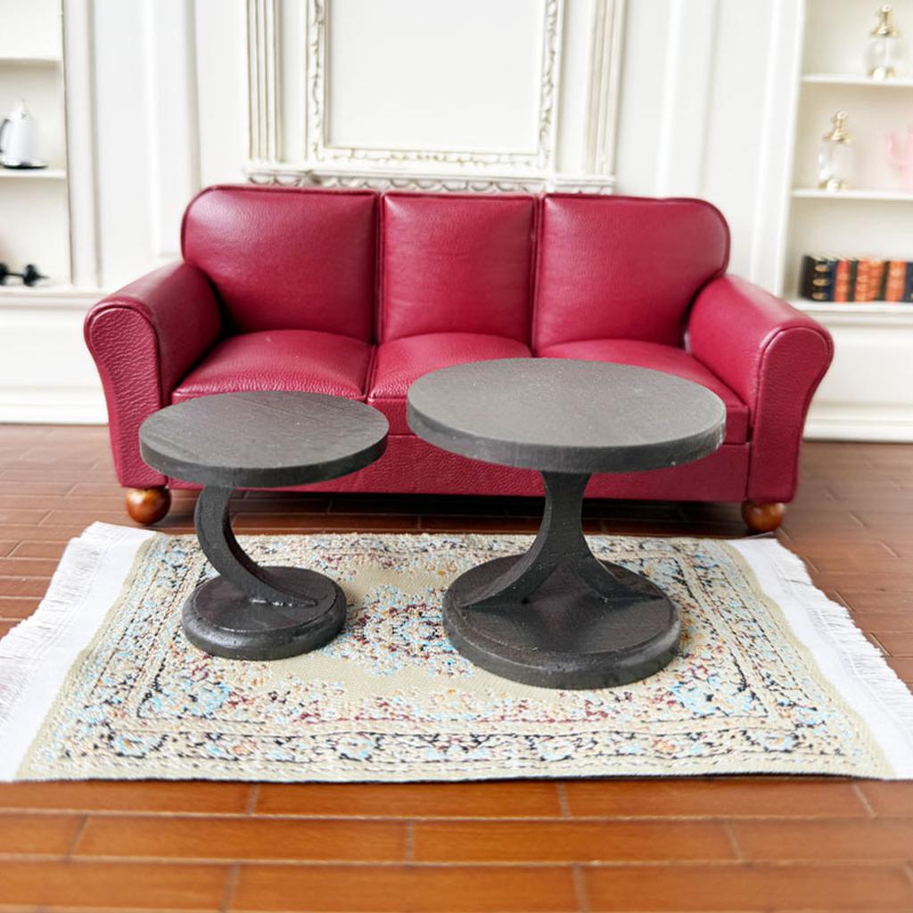 Элегантный миниатюрный кукольный домик круглый торцевой чайный столик масштаб 1/12 для реалистичного отображения гостиной или столовой