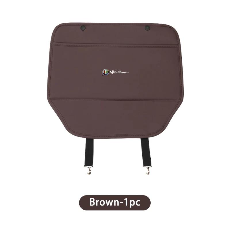 YUPR7 Car Seat Back Storage Rear Anti-wear Backrest Anti-kick Pad For Alfa Romeo GT Stelvio F1 Brera Volante Tonale Gloria Disco