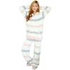 Luanna Jena Fluffy Pajama Set QW624 Women's (Pink & Purple)