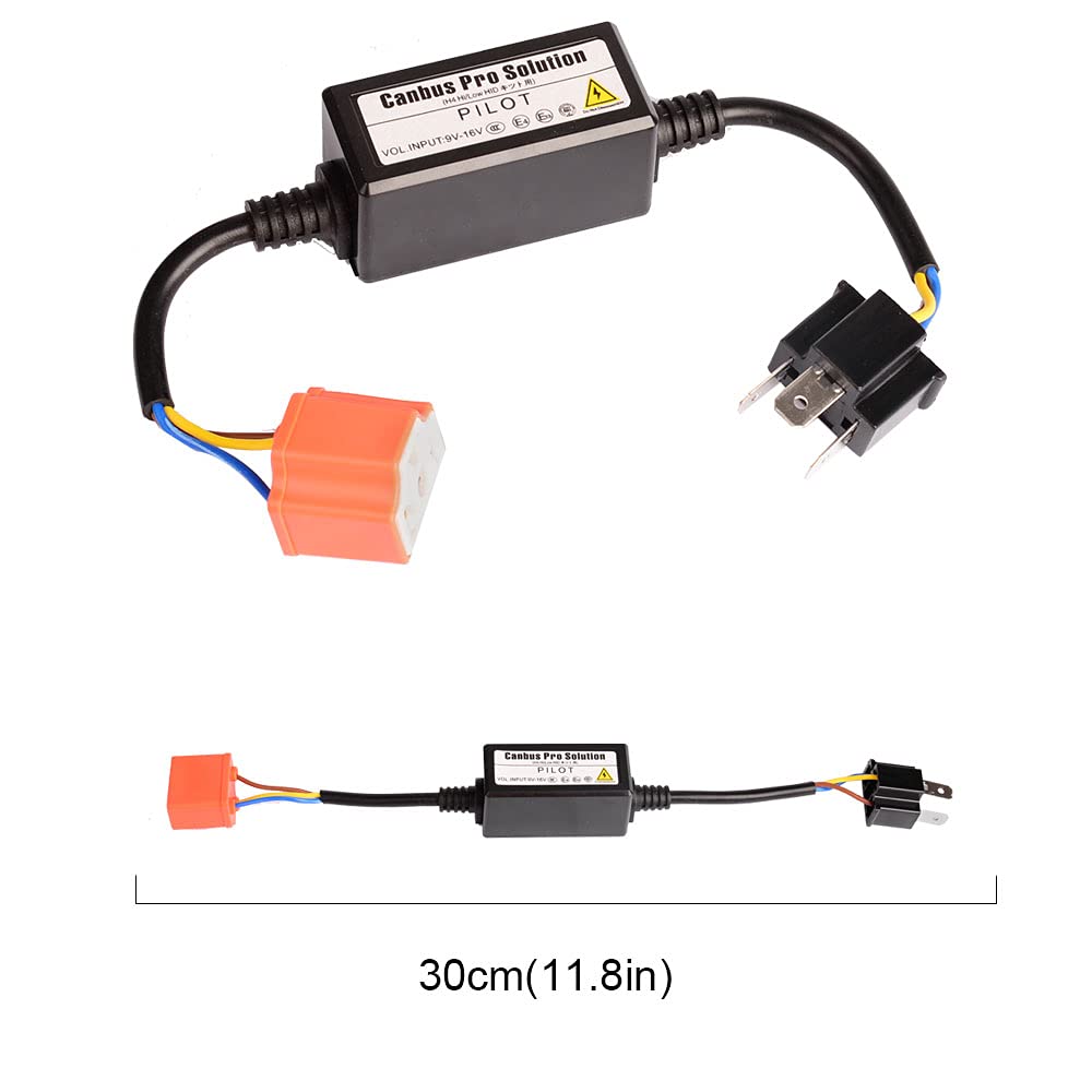 H4 керамический разъем 9-16 В совместимый с HID/LED индикатор дальнего света, резистор для предотвращения загорания дальнего света, комплект из 2 шт.