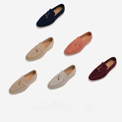 Классическая новая нишевая модная повседневная обувь на плоской подошве, ленивая, на одной педали, удобная, универсальная, с мягкой подошвой, с мягким верхом, на белой подошве, женская