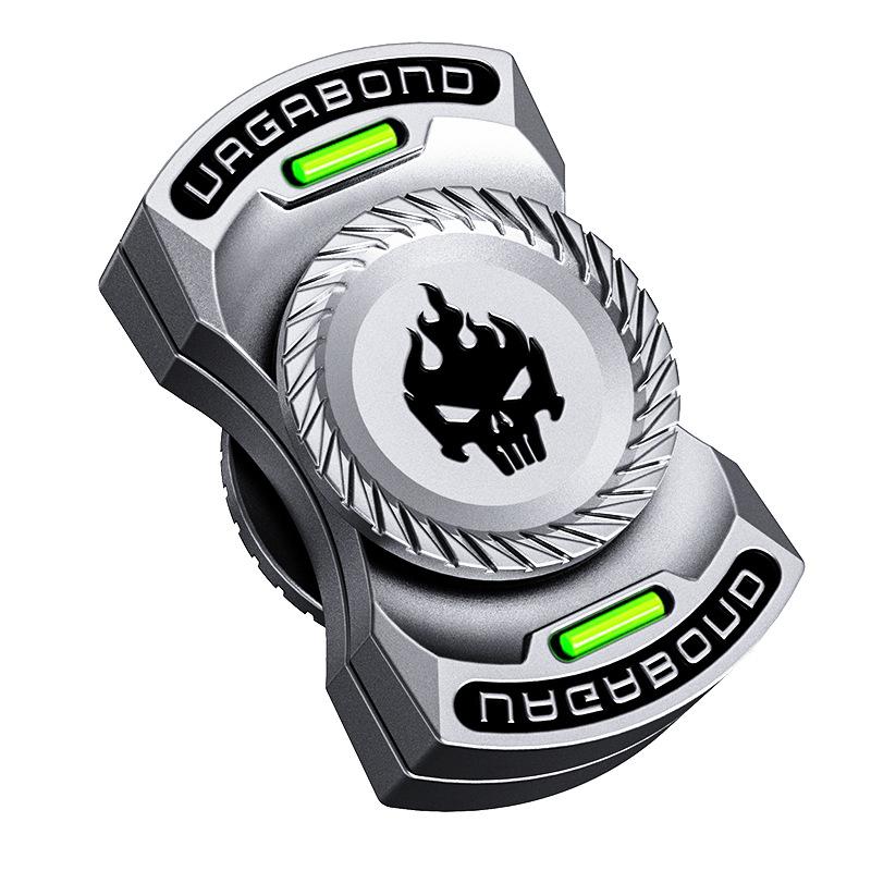 Fun 3-In-1 Game Edc Fidget Toys Skeleton Ghost Fidget Spinner Alloy Fidget Slider Stress Release Toy Sound Coin Toy