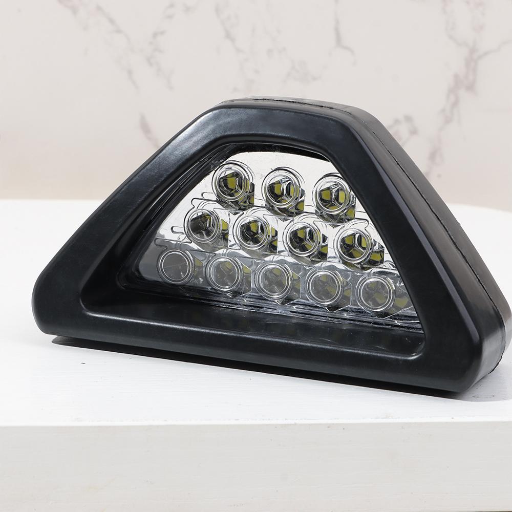 Universal Sporty Triangle 12LED Rear Fog Light Third Brake Lamp Brake Signal Lamp Stop Light