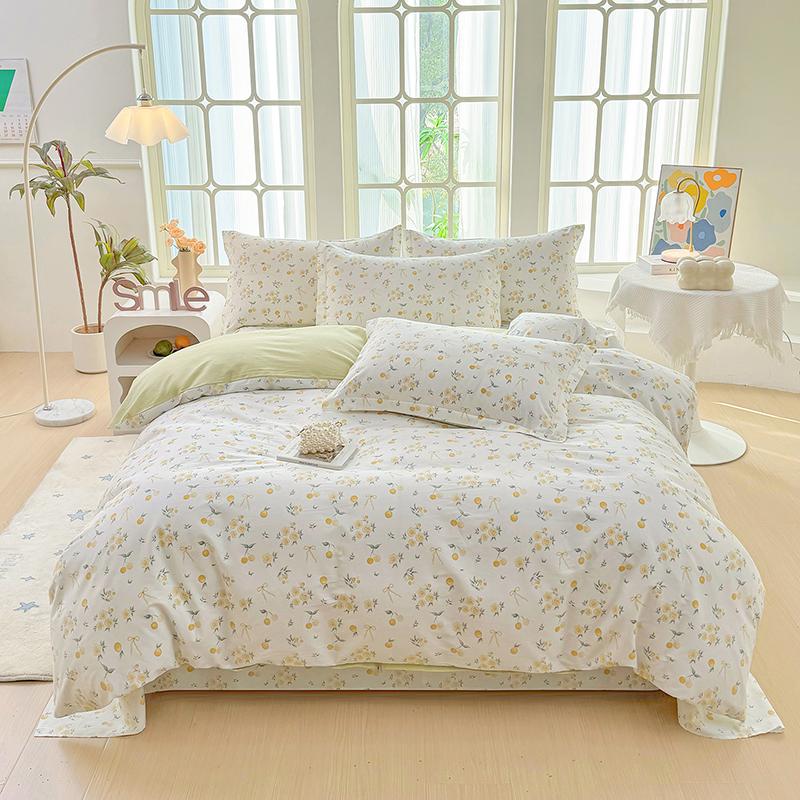 100% Cotton Duvet Cover Set Soft Skin Friendly Quilt Cover Durable All Season Bedding Single Or Set