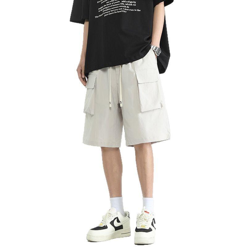 Шорты мужские хаки брюки из чистого хлопка новые летние рабочие спортивные штаны тонкие американские повседневные брюки с пятью точками для мальчиков