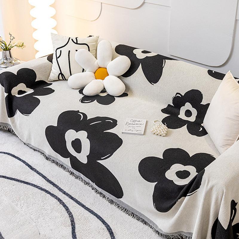 Полотенце для дивана в стиле Инс, шенилловый чехол для дивана, универсальный чехол для дивана на четыре сезона, полностью закрытый, двухсторонний, универсальный