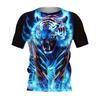 Футболка мужская свободного покроя с принтом тигра 3D, летняя повседневная мужская футболка с рисунком животных, модная одежда с круглым вырезом, принты, футболка