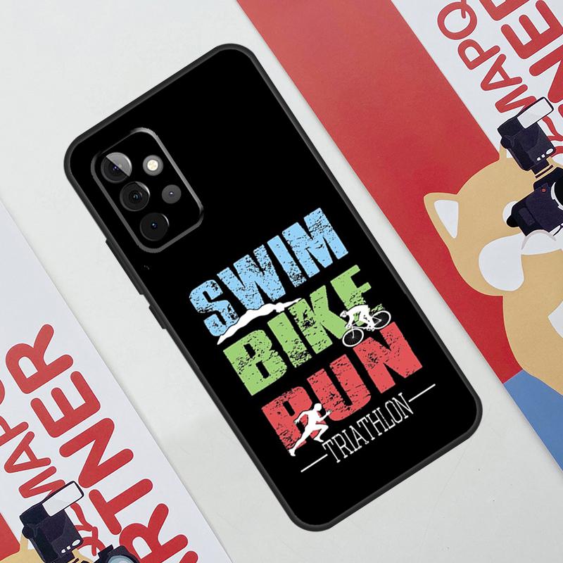 Чехол для телефона Triathlon Tri Life Swim Bike Run для Samsung Galaxy A53 A33 A23 A13 A52 A32 A22 A12 A51 A71 A14 A24 A34 A54 A21S