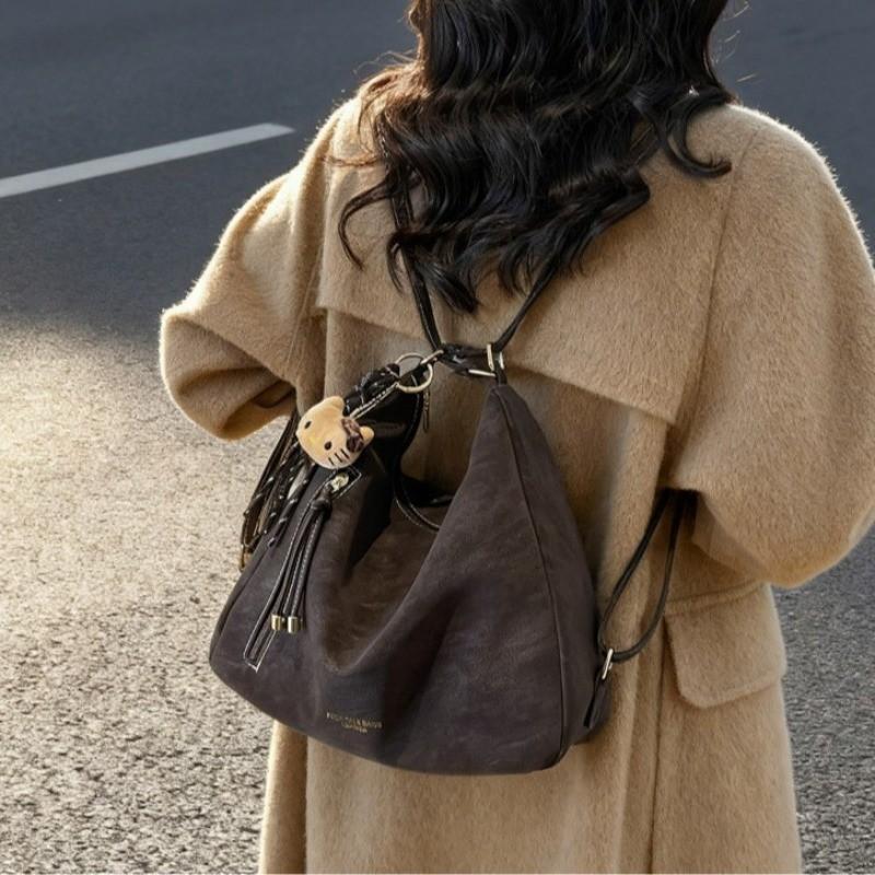 IELGY Ladies Tote Bag Casual Retro Large Capacity Commuter All-Match Shoulder Bag