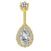 Stainless Steel Zircon Navel Ring Colorful Body Piercing Jewelry Fashion Belly Button Ring  Girl