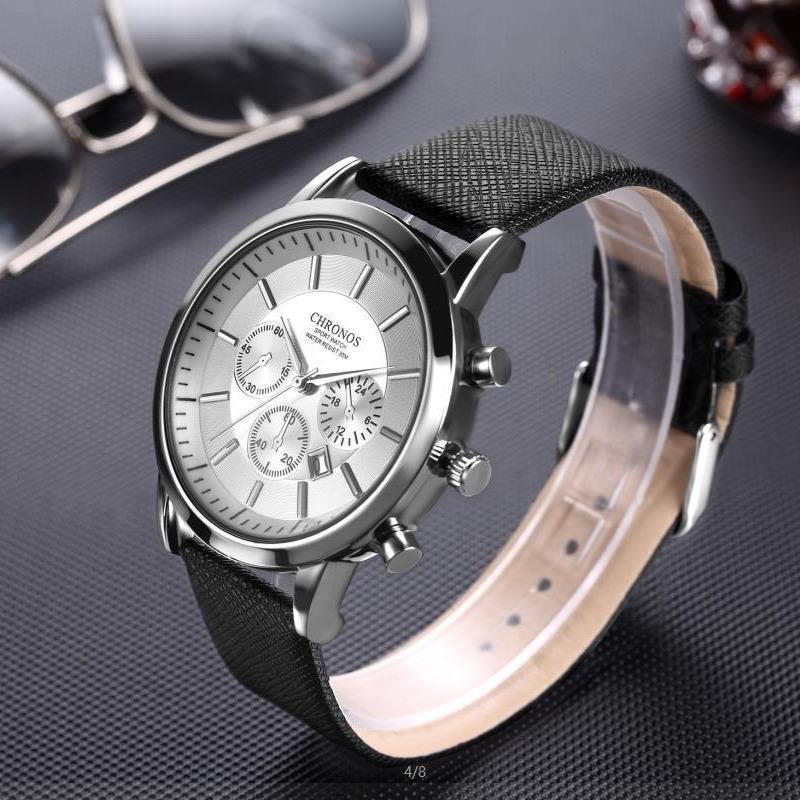 Брендовые часы CHRONOS, мужские часы, лучшие роскошные мужские часы, спортивные часы с автоматической датой