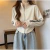 New Short Hoodie Women's Hot Girl Cardigan Jacket Slim Design Long-sleeved Top