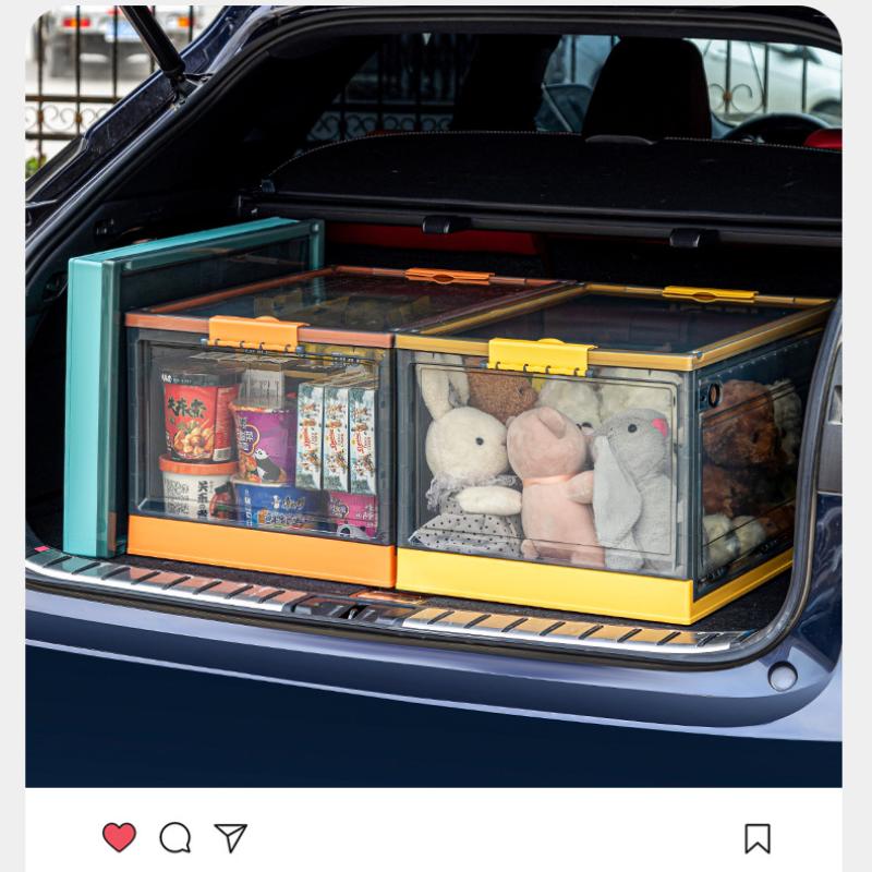 Складной ящик для хранения с крышкой и шкивами. Шкаф для хранения можно штабелировать.