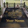 Custom Text Printed Rug Led Zeppelin Non Slip Floor Carpet For Home Room Decor