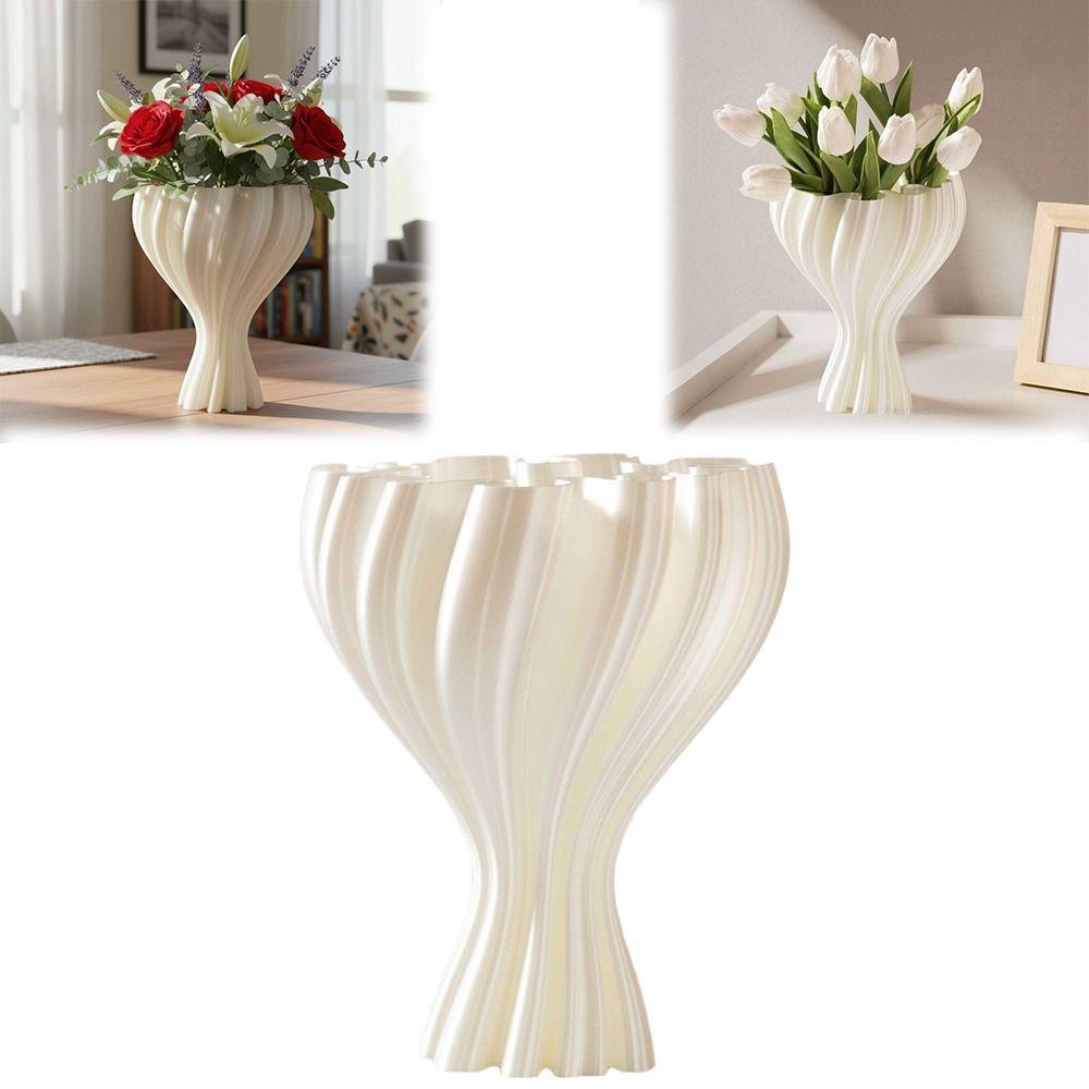 Flower Arrangement 3D Printed Flower Vases Twisted Design Flower Bottle  Home Desktop Decorations