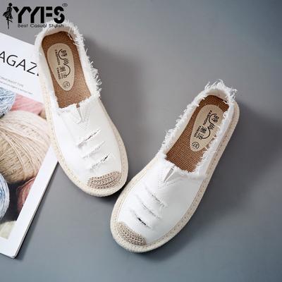 Женские эспадрильи на плоской подошве