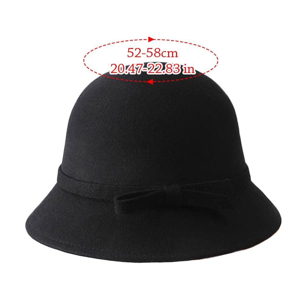 Dome Felt Fedora Hats Vintage Bucket Cap Fashion Jazz Hat  for  Women