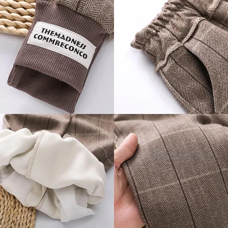 Брюки для девочек, осенне-зимняя новая верхняя одежда, корейские детские повседневные бархатные брюки, брюки для девочек