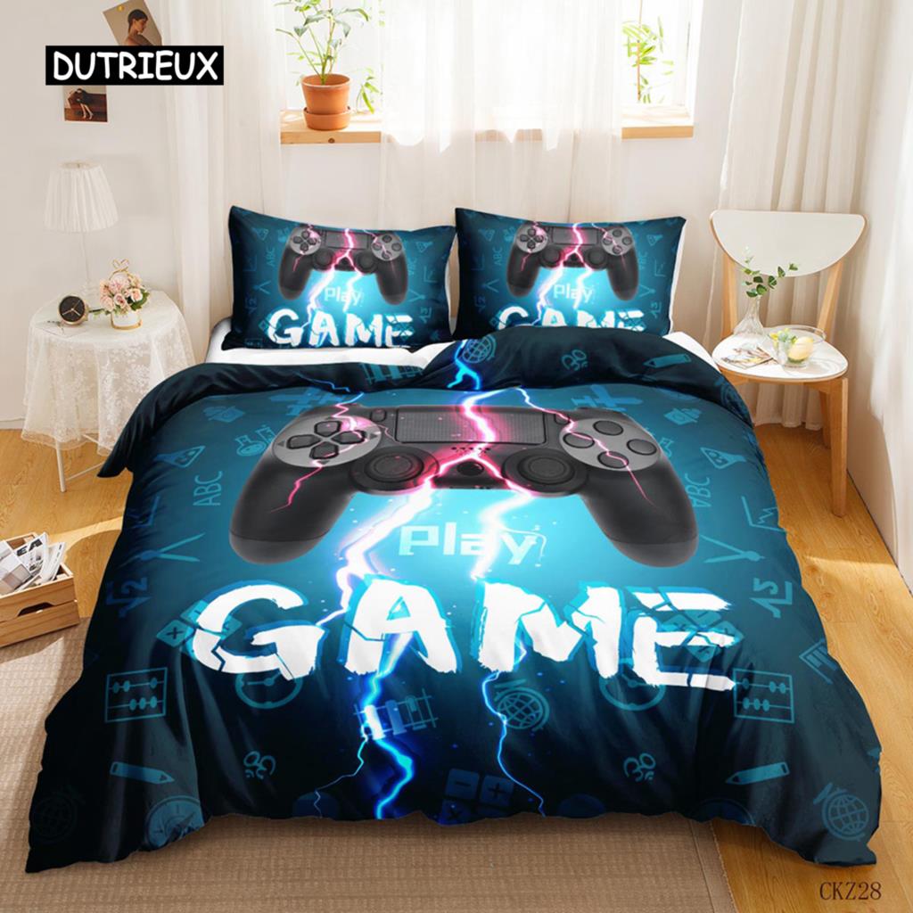 Комплект постельного белья Game Duvet Cover Set Game Contoller для детей, мальчиков, подростков, игровой комплект постельного белья Double Queen King Size из полиэстера