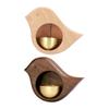 Decorative Wooden Bird Shape Magnetic Doorbell Metal Shopkeepers Bells for Refrigerator Entrance Wall Store Door Chimes