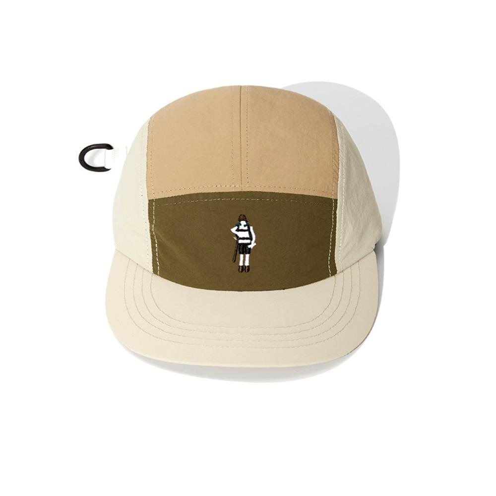 Splicing Quick-drying Dad Hat Waterproof Flat-brimmed Cap Casual 5-panel Baseball Cap  Summer