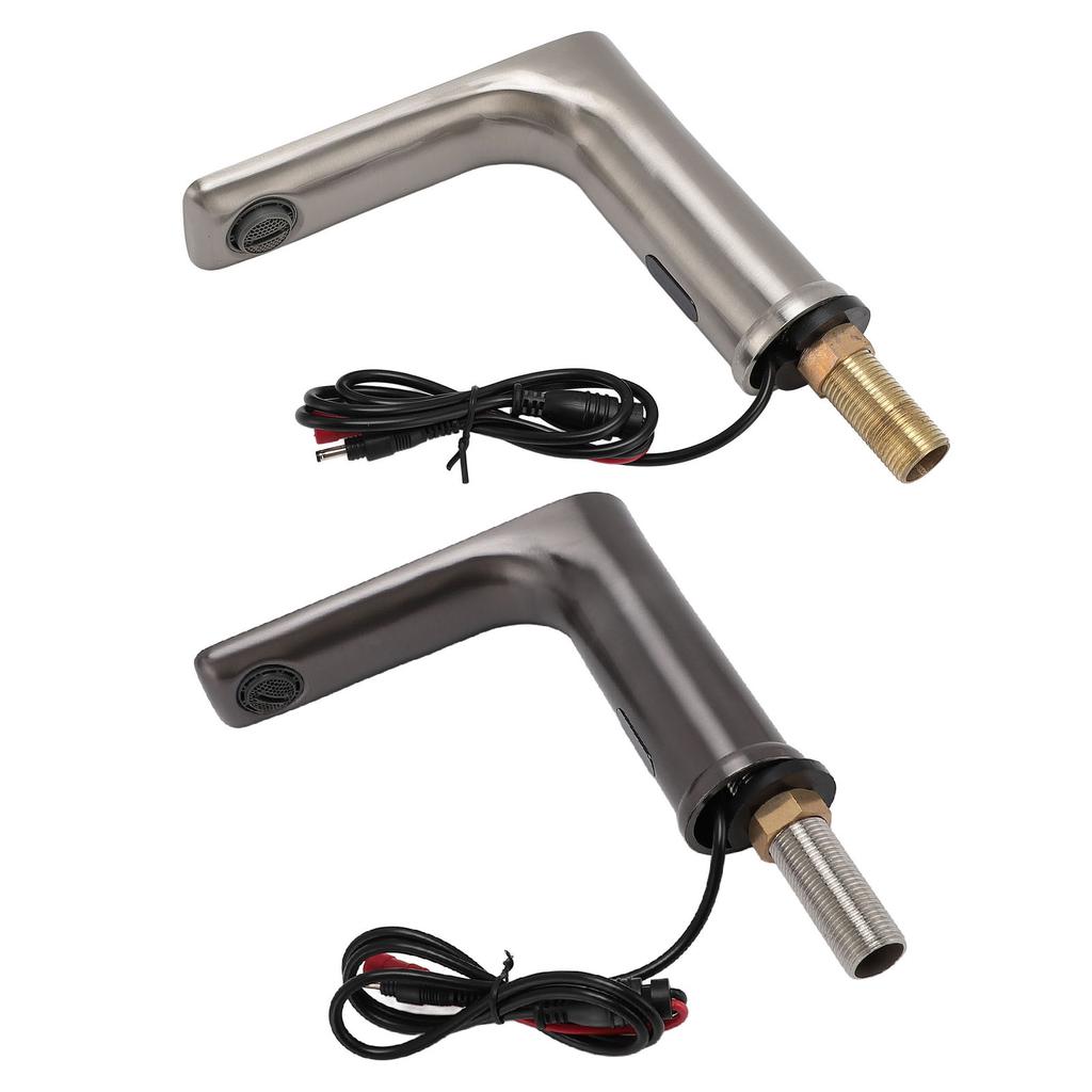 Бесконтактный электронный смеситель с питанием от батареи, вертикальный смеситель для раковины в ванной комнате, наружная резьба G1/2