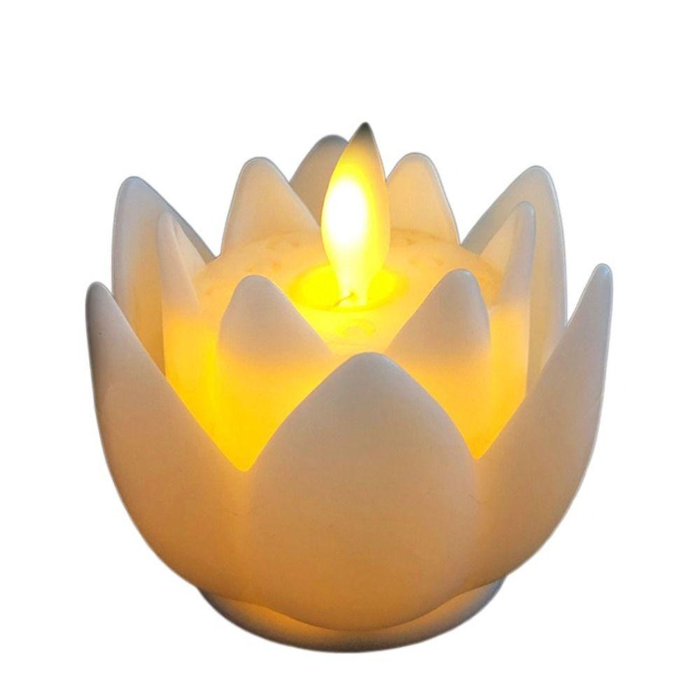 Creative LED Night Light Colorful Tea Lights Indoor Outdoor Lighting Lotus Lamp Xmas Birthday