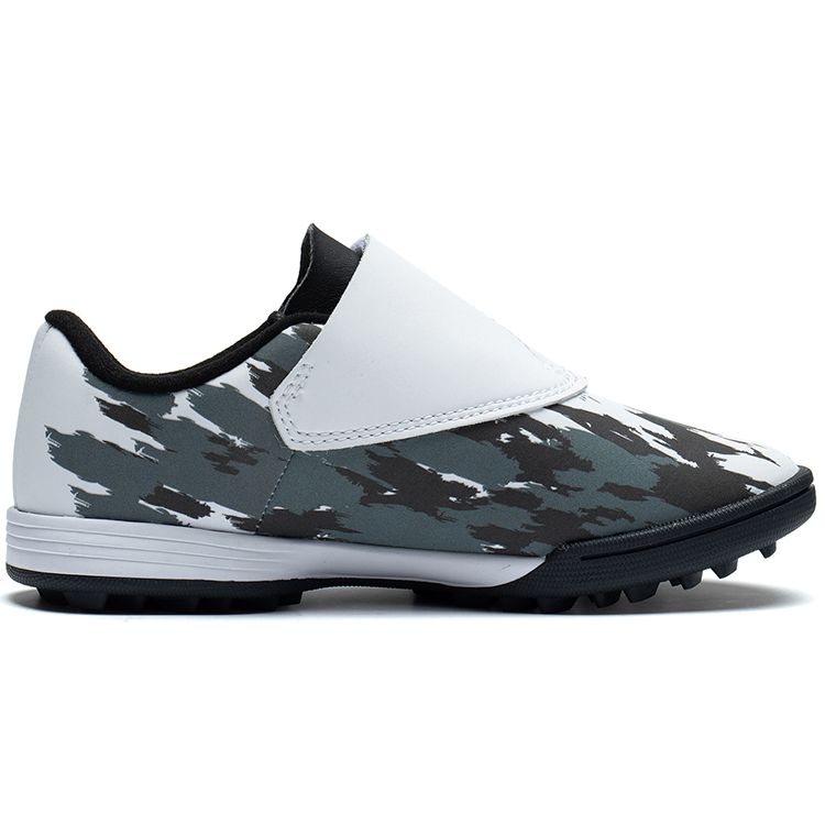 Подкладка Синтетическая кожа Удобные профессиональные устойчивые низкие детские футбольные бутсы Детские футбольные бутсы Черные белые ASTT008-4