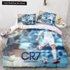 Duvet Cover Ronaldo 3D Kids Boys Girls Duvet Cover Soft Bedspread 2/3 Piece Set with Zipper Closure Soft Microfiber King Size
