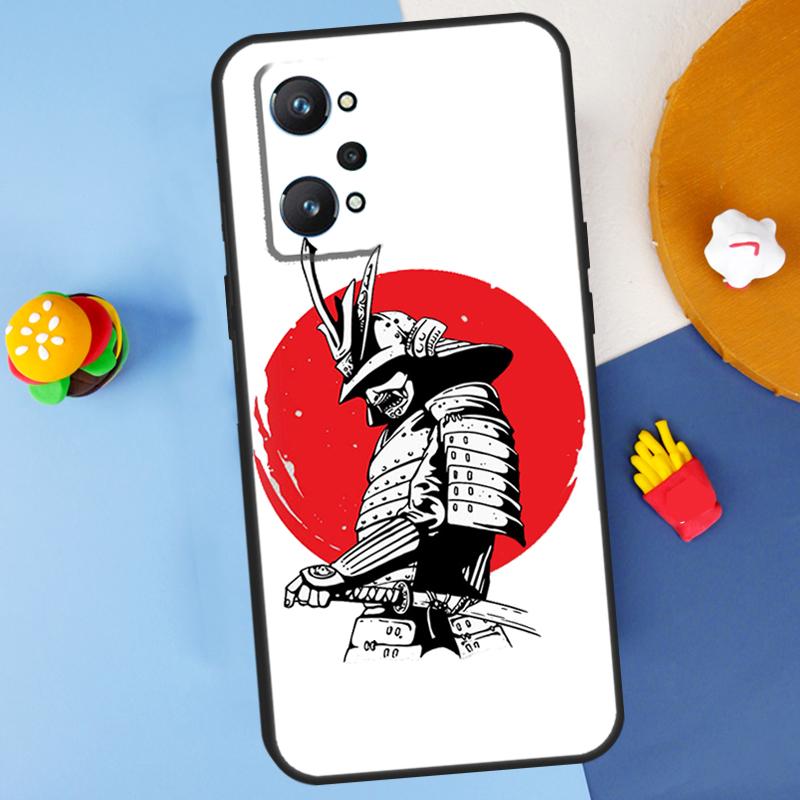 Чехол Воин-самурай для Realme C55 C67 C61 C75 C53 C51 C21Y C25S GT 6 6T 5 GT7 Pro 10 11 12 13 14 Pro Plus