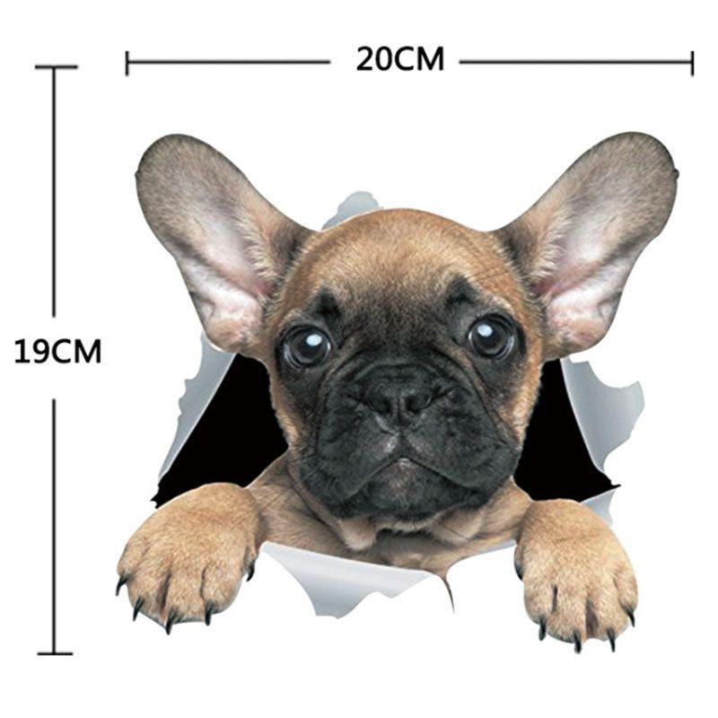 3D Милая Стереоскопическая Наклейка с Котенком и Щенком для Автомобилей и Мотоциклов