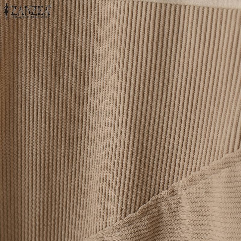 ZANZEA Women Casual Long Sleeve Patchwork Pullover Hoodies