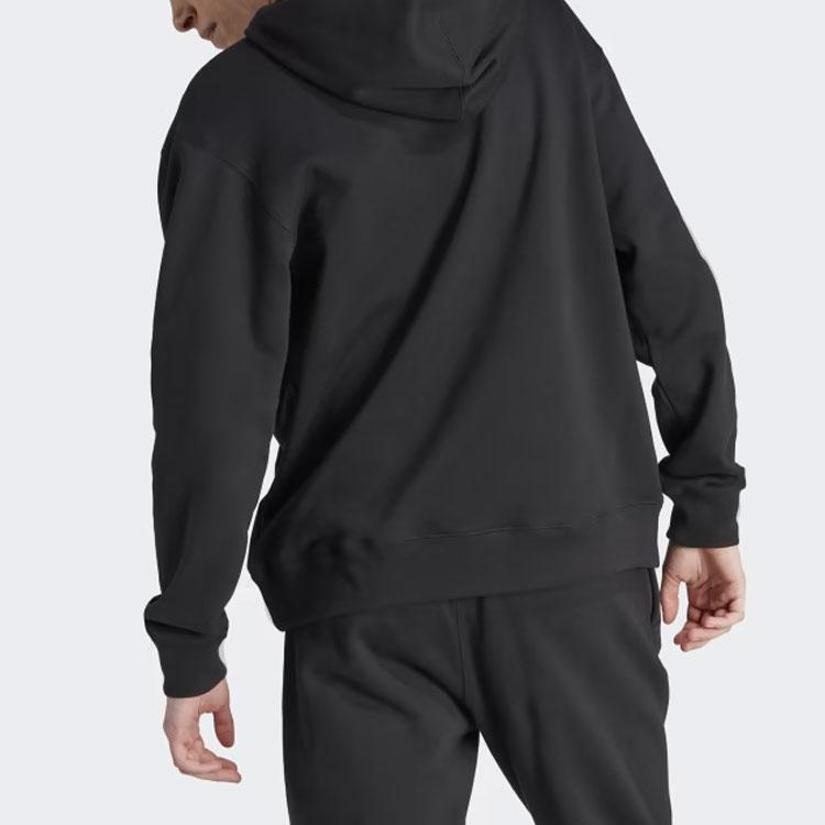 Adidas Оригинальная толстовка с трилистником Aac и вышивкой букв, свободная мужская толстовка с длинными рукавами, черная HZ0700