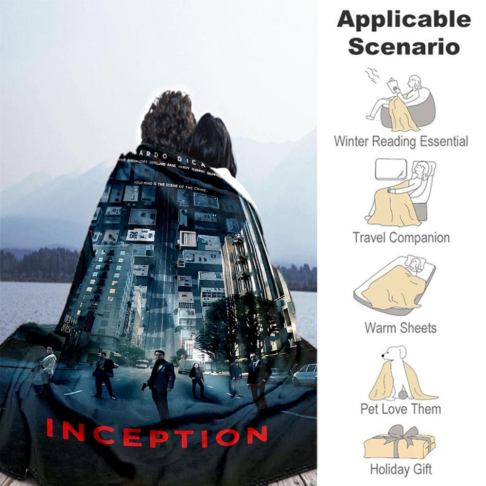 1pc Leonardo DiCaprio, Inception Outdoor Flannel Blanket Soft Plush Decor for Picnics, camping,Bedroom, Playroom, or Lunch Break, Perfect Gift