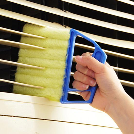 2/4Pcs Gap Brush Ergonomic Handle Efficient Shutter Cleaner with 7-Finger Design Blinds Air Vents Multi-layer Dust Removal Tool