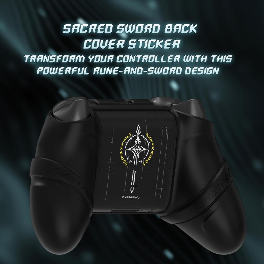 Силиконовый чехол для контроллера PlayVital для Xbox Series X/S с накладками на стики и наклейками – Нескользящая накладка, амортизирующая – Издание «Руны» (черный)