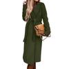 Women's Fashion Casual Hundred Lapel Coat Solid Color Long Sleeve Jacket
